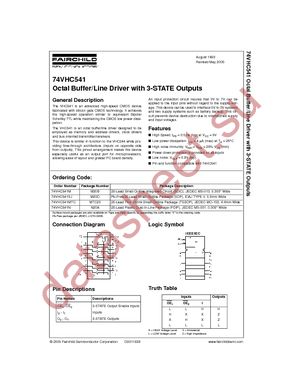 74VHC541MTCX_NL datasheet  